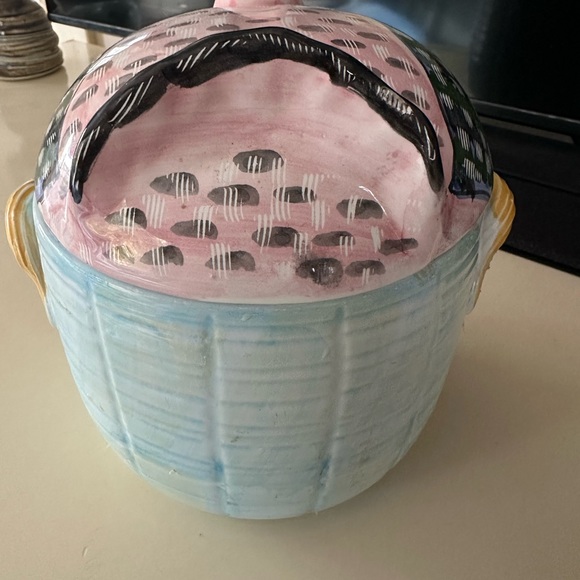 ITALICA ARS ITALY CERAMIC HEN SOUP TUREEN ON THE NEST DISH BOX Handpainted First - Picture 4 of 6